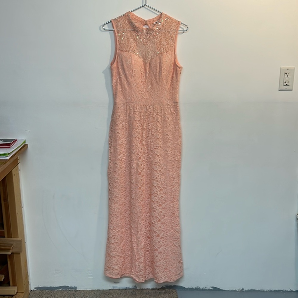 Marineblu brand evening gown size L light pink color